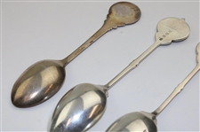 Six (6) Various Vintage Golf Themed Sterling Silver Spoons
