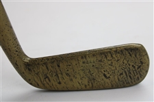 Unmarked Brass Putter w/Light Head Stamp & Shaft Stamp