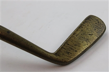 Unmarked Brass Putter w/Light Head Stamp & Shaft Stamp