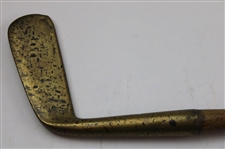 Unmarked Brass Putter w/Light Head Stamp & Shaft Stamp