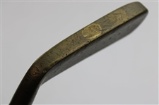 Unmarked Brass Putter w/Light Head Stamp & Shaft Stamp