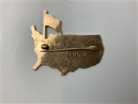 Jack Nicklaus Signed 1963 Masters Tournament 14 Karat Gold Pin JSA ALOA
