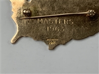 Jack Nicklaus Signed 1963 Masters Tournament 14 Karat Gold Pin JSA ALOA