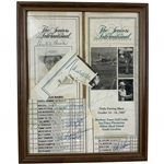 Arnie, Gary, Casper & More Signed 1987 Seniors International Golf Championship Memorabilia Collage - Framed JSA ALOA