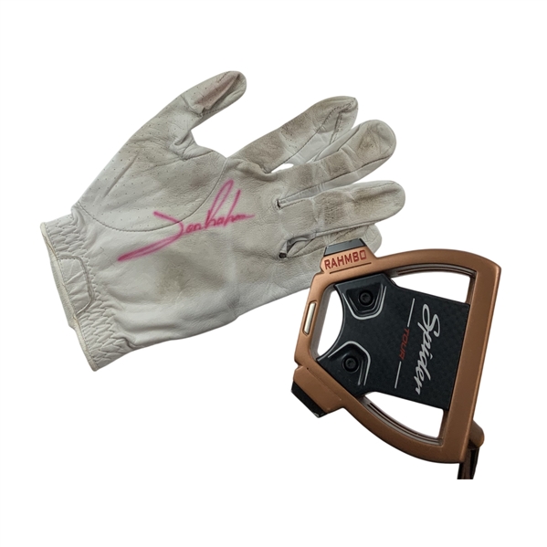 Jon Rahms Personal Used 2019 TaylorMade RAHMBO Spider Putter w/ Signed Used Glove JSA ALOA