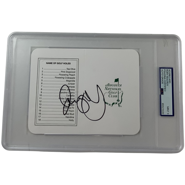 Rory McIlroy Signed Augusta National Golf Club Scorecard PSA/DNA Certified Mint 9