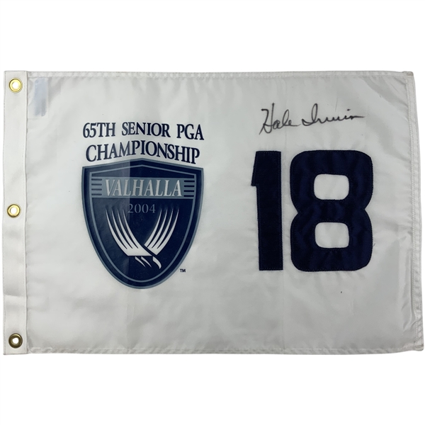 Hale Irwin Signed 2004 Senior PGA Championship at Valhalla Flag JSA ALOA