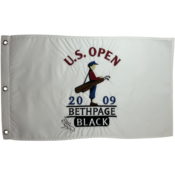 Lucas Glover Signed 2009 US Open at Bethpage Black Embroidered Flag JSA ALOA