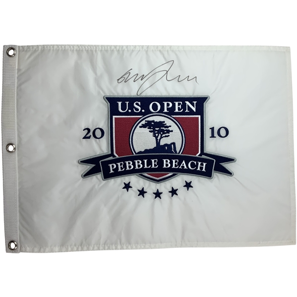Graeme McDowell Signed 2010 US Open at Pebble Beach Embroidered Flag JSA ALOA