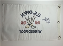 Geoff Ogilvy Signed 2006 US Open at Winged Foot Embroidered Flag JSA ALOA