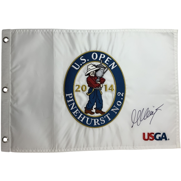 Martin Kaymer Signed 2014 US Open at Pinehurst No. 2 Embroidered Flag JSA ALOA