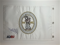 Martin Kaymer Signed 2014 US Open at Pinehurst No. 2 Embroidered Flag JSA ALOA