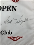 Scott Simpson Signed 1987 US Open at the Olympic Club Embroidered Flag JSA ALOA