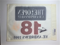 Arnold Palmer Signed 1995 OPEN Championship at St. Andrews White Flag - Final Open JSA ALOA