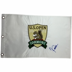 Angel Cabrera Signed 2007 US Open at Oakmont Embroidered Flag JSA ALOA