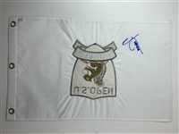 Angel Cabrera Signed 2007 US Open at Oakmont Embroidered Flag JSA ALOA