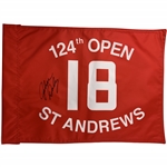 John Daly Signed 1995 Open Championship Red Screen Flag JSA ALOA