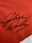 John Daly Signed 1995 Open Championship Red Screen Flag JSA ALOA