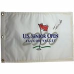 Tom Watson Signed 2000 U.S. Senior Open Saucon Valley Souvenir Golf Pin Flag JSA ALOA