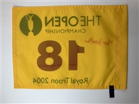 Todd Hamilton Signed 2004 The Open Championship at Royal Troon Flag JSA ALOA