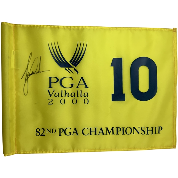 Tiger Woods Signed 2000 PGA Championship Tournament Flown 10th Hole Flag JSA ALOA