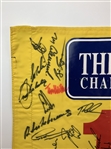 Big 3, Seve & Twenty-Eight (28) OPEN Champs Signed 1999 OPEN at Carnoustie Flag JSA ALOA
