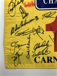 Big 3, Seve & Twenty-Eight (28) OPEN Champs Signed 1999 OPEN at Carnoustie Flag JSA ALOA