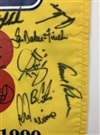 Big 3, Seve & Twenty-Eight (28) OPEN Champs Signed 1999 OPEN at Carnoustie Flag JSA ALOA