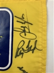 Big 3, Seve & Twenty-Eight (28) OPEN Champs Signed 1999 OPEN at Carnoustie Flag JSA ALOA