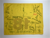 Big 3, Seve & Twenty-Eight (28) OPEN Champs Signed 1999 OPEN at Carnoustie Flag JSA ALOA