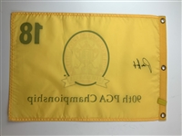Padraig Harrington Signed 2008 PGA Championship at Oakland Hills Embroidered Flag JSA ALOA