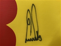 Ernie Els Signed 2002 The OPEN at Muirfield Yellow Screen Flag JSA ALOA