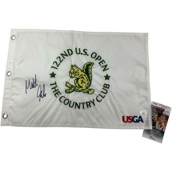 Matthew Fitzpatrick Signed 2022 US Open at The Country Club Embroidered Flag JSA #SS79754