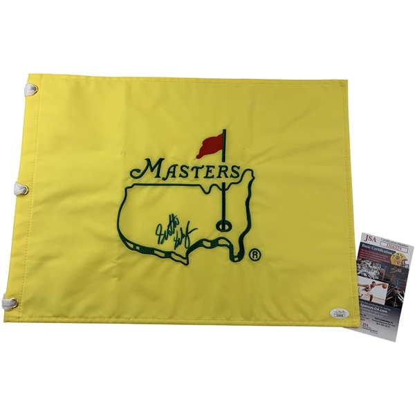 Scottie Scheffler Signed Undated Masters Embroidered Flag JSA #JJ66329