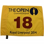Rory McIlroy Signed 2014 OPEN Championship at Royal Liverpool Flag JSA ALOA
