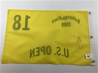Lucas Glover Signed 2009 US Open at Bethpage Black Screen Flag JSA ALOA