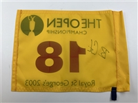 Ben Curtis Signed 2003 The Open Championship at Royal St. George's Flag JSA ALOA