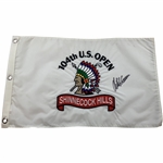 Retief Goosen Signed 2004 US Open Championship at Shinnecock Hills Embroidered Flag JSA ALOA