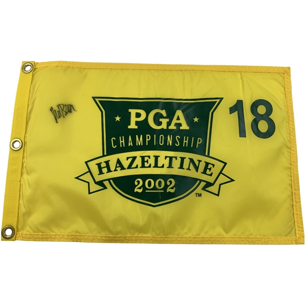 Rich Beem Signed 2002 PGA Championship at Hazeltine Flag JSA ALOA
