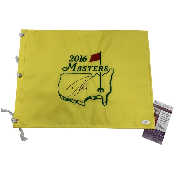 Danny Willett Signed 2016 Masters Tournament Embroidered Flag JSA #V44303