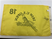 Retief Goosen Signed 2001 US Open at Embroidered Southern Hills Flag JSA ALOA