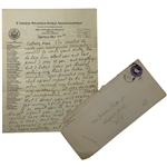 1937 USGA Chairman Signed Letter to U.S. Amateur Champion Estelle Lawson Page