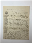 1937 USGA Chairman Signed Letter to U.S. Amateur Champion Estelle Lawson Page