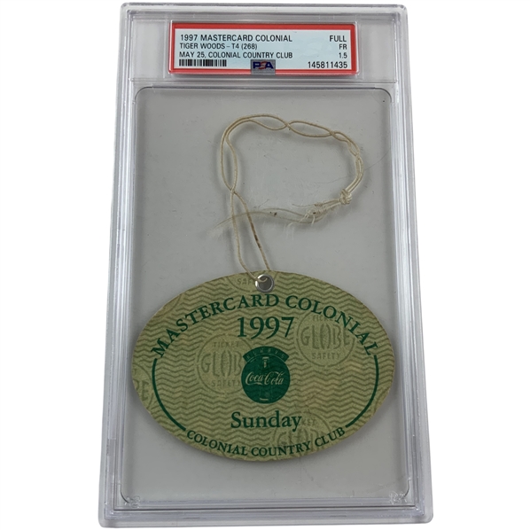 1997 Mastercard Colonial Sunday Grounds Badge Tiger Woods