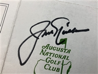Jack Nicklaus and Gary Player Dual Signed Augusta National Golf Club Scorecard JSA ALOA