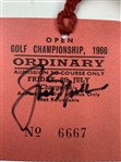 Jack Nicklaus Signed 1966 Open Championship 3rd Round Ticket JSA ALOA