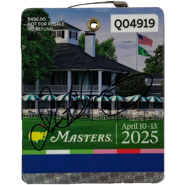 Rory McIlroy Signed 2025 Masters Tournament SERIES Badge #Q04919 JSA ALOA