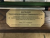 Jack Nicklaus 1986 MacGregor Ltd Ed Proof 25th Anniversary Iron & Woods Set #93/150P w/ Display - Mint Condition