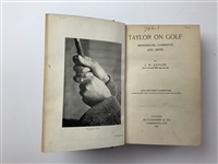 Three Volumes of Golf Literature by Francis Ouimet, J.H. Taylor, and Horace Hutchinson