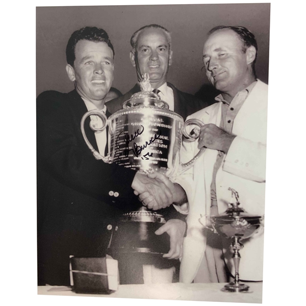 Jack Burke Jr. Signed Photograph with Wanamaker Trophy JSA ALOA